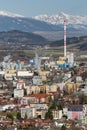Factory Mondi at town Ruzomberok, Slovakia