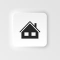 Factory neumorphic style icon. Simple element illustration. Factory symbol design template.