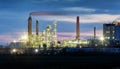 Factory at night, Chemical industry Royalty Free Stock Photo