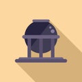 Factory oil tank icon flat vector. Disaster environment