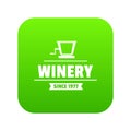 Factory old winery icon green vector Royalty Free Stock Photo