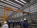 Factory overhead crane heavy duty industry worker