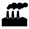 Factory pictogram. Industry vector concept icon.