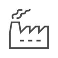 Factory pollution vector icon Royalty Free Stock Photo