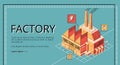 Factory, energy generation plant building banner