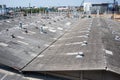 Factory roof ventilation fan system Royalty Free Stock Photo