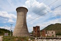 Factory Ruins Smoke Stack Royalty Free Stock Photo