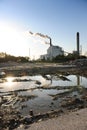 Factory With Smokestacks