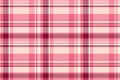 Factory tartan vector plaid, tweed seamless pattern textile. Close-up background texture fabric check in red and old lace colors Royalty Free Stock Photo