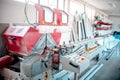 Factory tools, industrial manufacturing and production equipment