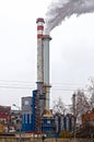 Factory, two smoking chimneys Royalty Free Stock Photo