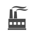 Factory vector icon, icon of factory Royalty Free Stock Photo
