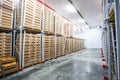 Factory warehouse stock boxes Royalty Free Stock Photo