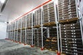 Factory warehouse stock boxes Royalty Free Stock Photo