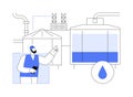 Factory water conservation abstract concept vector illustration.