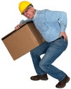 Factory Worker, Back Injury, Isolated Royalty Free Stock Photo