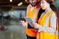 Factory Workers Using Digital Tablet Royalty Free Stock Photo