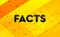 Facts abstract digital banner yellow background