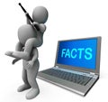 Facts Characters Laptop Shows Data Reports And Knowledge Royalty Free Stock Photo