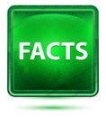 Facts Neon Light Green Square Button