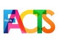 FACTS overlapping letters banner Royalty Free Stock Photo
