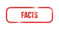 facts - red grunge rubber, stamp