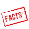 Facts red rubber stamp isolated on white.