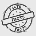 Facts rubber stamp isolated on white background.