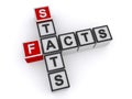 Facts stats word block Royalty Free Stock Photo