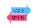 Facts vs Myths concept. icon. Clipart image Royalty Free Stock Photo