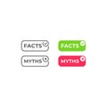 Facts vs myths. Vector icon template Royalty Free Stock Photo