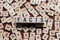 Facts word concept on cubes
