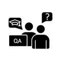 Faculty advisor black glyph icon