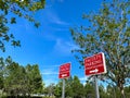 A faculty parking sign in a parking lot Royalty Free Stock Photo