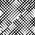Fade halftone stripe. Diagonal geometric seamless pattern. Cross grid hatch line. Half tone texture. Grating lines background. Une
