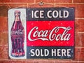 Faded Antique Coca Cola Sign