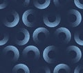 Faded Circles Cool Motif Seamless Pattern Trend Vector Blue Abstract Background Royalty Free Stock Photo