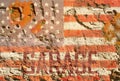 Faded grungy american flag garage sign Royalty Free Stock Photo