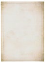 Faded sheet of old white paper Royalty Free Stock Photo