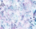 Faded Textured Grid Paper Illustration with Purple Triangles Royalty Free Stock Photo