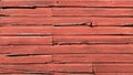 Faded Weathered Red Barn Board Siding with Splits and Cracks Royalty Free Stock Photo