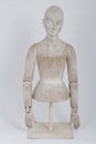 Faded white poseable decorative model human figure Royalty Free Stock Photo