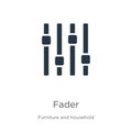 Fader icon vector. Trendy flat fader icon from furniture and household collection isolated on white background. Vector