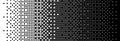 Fading bitmap gradient texture. Black and white dither pattern background. Abstract pixelated glitchy pattern. 8 bit Royalty Free Stock Photo