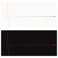 Fading cardiogram cardiac arrest Royalty Free Stock Photo
