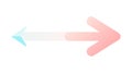 Fading Gradient Right Arrow: Dynamic Transition Icon, vector design Generative AI Royalty Free Stock Photo