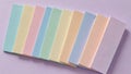 Pastel notecards fanned out on smooth surface Royalty Free Stock Photo