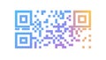 Fading Pixel QR Code Digital Data Abstract, vector design Generative AI Royalty Free Stock Photo