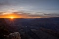 Fading Sunset Turns into a Sunburst at Lipan Point Royalty Free Stock Photo