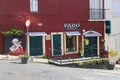 Fado bar restaurant terrace, Alfama, Lisbon, Portugal